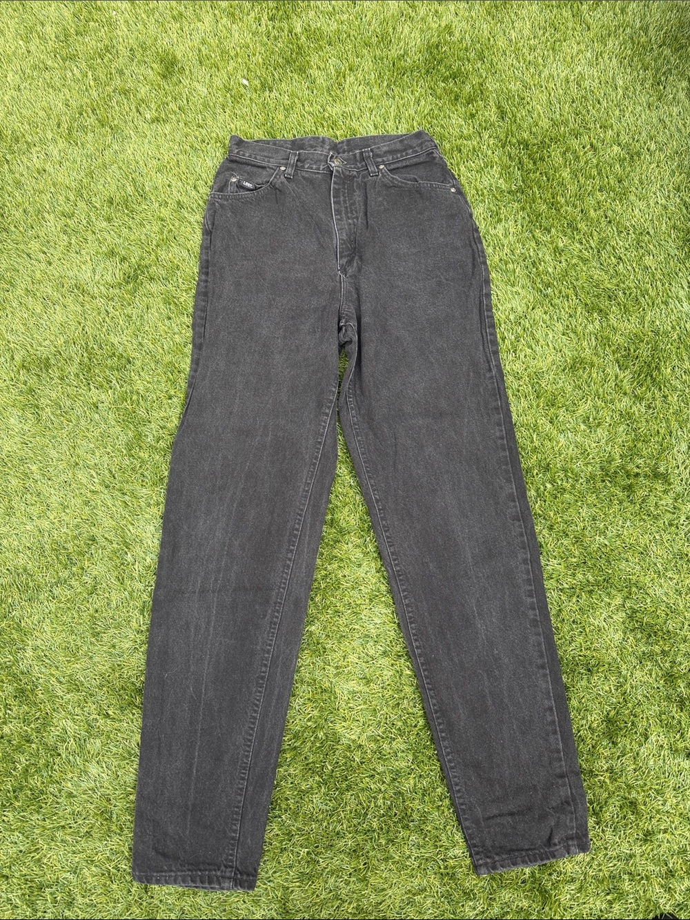 Vintage Women’s Lee Black Wash High Rise Mom Jeans Size 10 Long